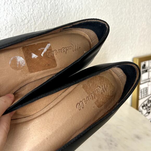 Madewell The Cory Ballet Flat Womens Size 9.5 Black Leather Round Toe Comfort - Picture 7 of 10